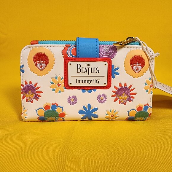 Loungefly The Beatles All You Need Is Love Flap Embroidered Wallet NEW - Picture 4 of 14